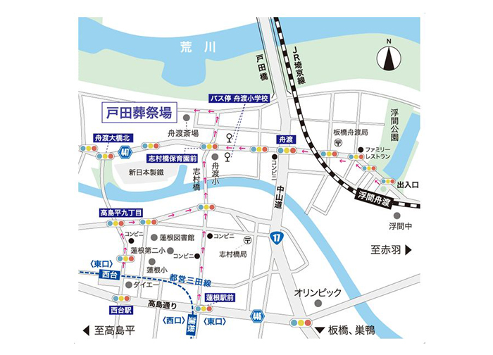 戸田葬祭場MAP